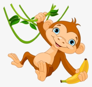 Hanging Monkey Png Image Black And White Download - Monkey Clipart, Transparent Png, Free Download