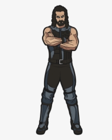 Transparent Wwe Clipart - Seth Rollins Wwe Drawing, HD Png Download, Free Download