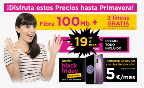 Oferta Especial Jazztel Fibra Más Móvil - Store First, HD Png Download, Free Download