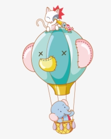 Clipart Baby Hot Air Balloon - Hot Air Balloon Animal Clipart, HD Png Download, Free Download