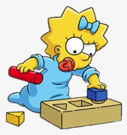 Maggie Simpson Playing Game - Cute Maggie Simpson, HD Png Download, Free Download