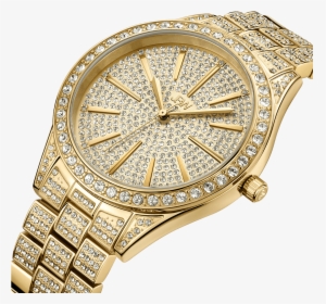 Jbw Cristal J6346a Gold Diamond Watch Angle - Diamond Watch, HD Png Download, Free Download