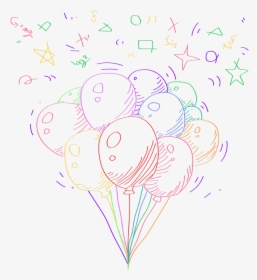 #balloon #balloons #birthday #starlight #funny #happy - Drawing, HD Png Download, Free Download