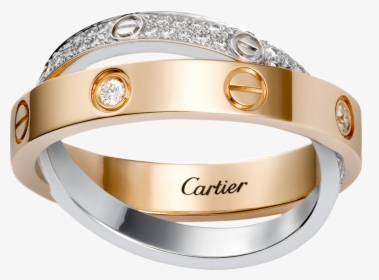 Transparent Gold Diamond Png - Cartier Rings With Diamonds, Png Download, Free Download