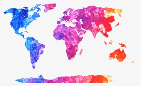 Map Clipart Watercolor - Transparent Watercolor World Map, HD Png Download, Free Download