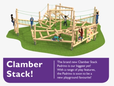 Clamber Stack Padrino - Pine Post Play Equipment, HD Png Download, Free Download