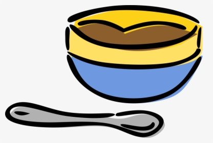 Vector Illustration Of Dessert Dish In Bowl With Spoon, HD Png Download, Free Download
