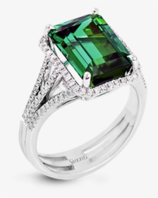 18k White Gold Colored Stone Ring Tipton"s Fine Jewelry - Emerald Gemstones Ring Png, Transparent Png, Free Download