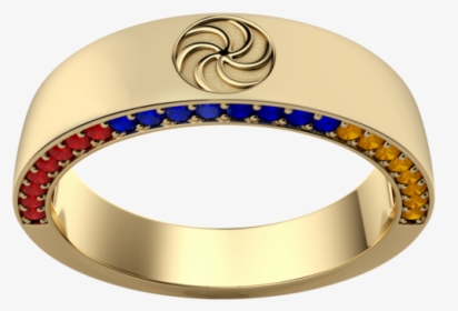 14k Gold Eternity Band With Gemstones - Icelink Ring, HD Png Download, Free Download