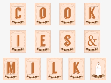Milk And Cookies Banner, HD Png Download, Free Download