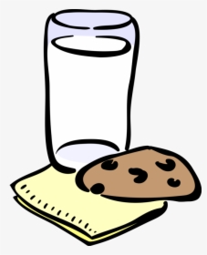 Vector Illustration Of Dairy Milk And Cookie Food Snack - Chocolate Chip Cookie Chemical Reaction, HD Png Download, Free Download