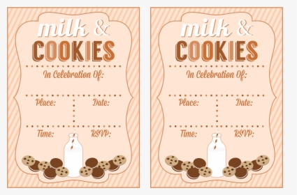 Milk And Cookies Invite, HD Png Download, Free Download
