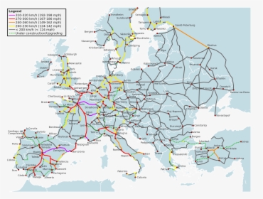 Sleeper Train Europe Map, HD Png Download - kindpng