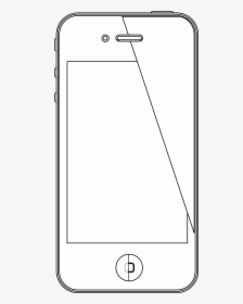 Iphone 4 4s Black White Line Art Scalable Vector Graphics - Vector Iphone 4s, HD Png Download, Free Download