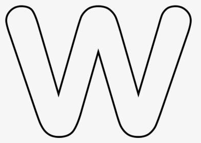 W Letter Png Image - Capital W In Bubble Letters, Transparent Png, Free Download