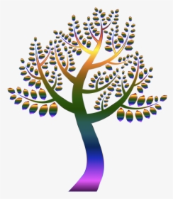 Simple Prismatic Tree 5 Without Background Clip Arts - Neem Tree Images Drawing, HD Png Download, Free Download