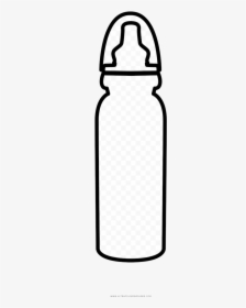 Baby Bottle Coloring Page Water Clipart Transparent - Water Bottle, HD Png Download, Free Download