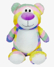 Pastel Rainbow Bear Cubby - Stuffed Toy, HD Png Download, Free Download