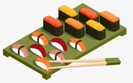 Sushi Clip Art - Japanese Food Clipart, HD Png Download, Free Download