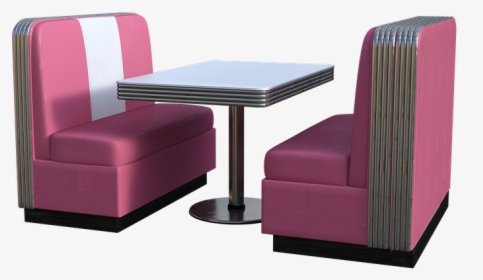 Dining, Booth, Pink, Table, Seats, Texture, Leather - Table, HD Png Download, Free Download