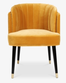 Anita Dining Chair In Yellow Suede - Chair, HD Png Download, Free Download