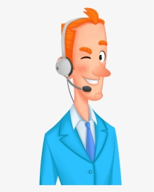Animated Call Center Agent, HD Png Download, Free Download