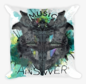 Music Inkblot • Front & Back Print Square Pillow - Cushion, HD Png Download, Free Download