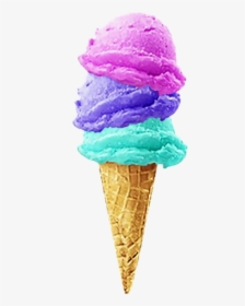 #helado #icecream #cream - Ice Cream Cone, HD Png Download, Free Download