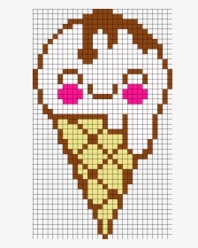 Helado Kawaii Perler Bead Pattern / Bead Sprite - Cute Ice Cream Pixel Art, HD Png Download, Free Download