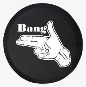 Bang 2nd Amendment Gun Rights Humor Offroad Jeep Rv - Cartoon Gun Finger Glove, HD Png Download, Free Download