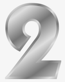 Silver Number - Number 2 Clipart, HD Png Download, Free Download