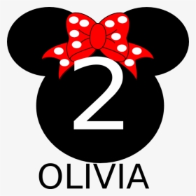 Numero 2 Minnie Png - Minnie Mouse Black Head, Transparent Png, Free Download