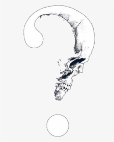 #signo #pregunta #preguntar #question #calavera #craneo - Question Mark Skull, HD Png Download, Free Download