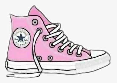Transparent Tennis Shoes Clipart - Pink Converse Sticker, HD Png Download, Free Download