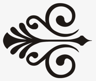 Flowers Silhouette Png - Ornament Png Black And White, Transparent Png, Free Download