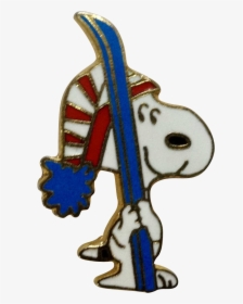 Iconic Snoopy Holding His Skies Getting Ready For Snow - Cartoon, HD Png Download, Free Download