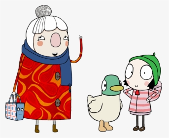 Sarah & Duck Grandmother - Sarah And Duck Flamingo, HD Png Download, Free Download