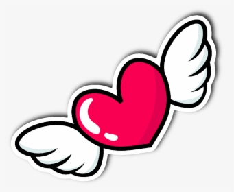 Heart With Wings Sticker, HD Png Download, Free Download