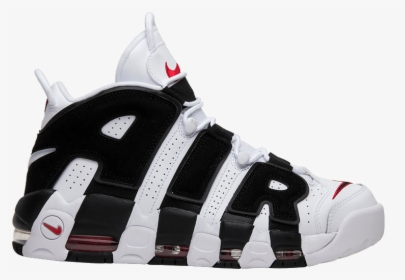 Nike Air More Uptempo White Black Red, HD Png Download, Free Download
