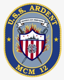 Uss Ardent Mcm-12 Crest - Uss Ardent Mcm 12, HD Png Download, Free Download