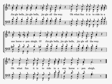 Jingle Bells Song Christmas Carol Free Photo - Rondo Form With Lyrics, HD Png Download, Free Download