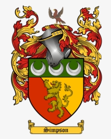 Oaks Coat Of Arms Clipart , Png Download - Simpson Coat Of Arms, Transparent Png, Free Download