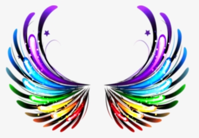 Rainbow Angel Wings Png, Transparent Png, Free Download