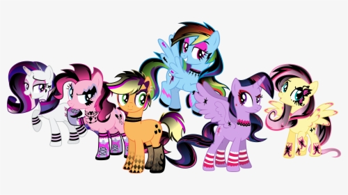 Transparent My Little Pony Group Png - Emo My Little Pony, Png Download, Free Download