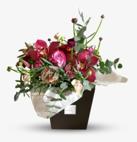 Box With Cymbidium Flower Shop Studio Flores - Bouquet, HD Png Download, Free Download
