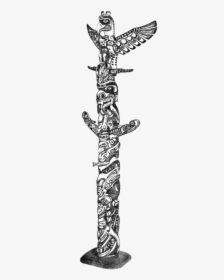 Totem Black And White - Native American Totem Poles Meaning, HD Png Download, Free Download