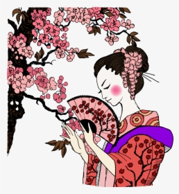 Geisha Ancient Women Transprent Png Free - Japanese Geisha Png, Transparent Png, Free Download