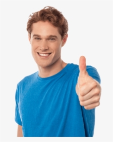 Men Pointing Thumbs Up - Man Thumbs Up Png, Transparent Png, Free Download