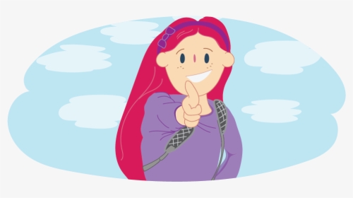 Girl Giving A Thumbs Up - Cartoon, HD Png Download, Free Download