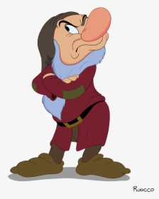 Red Cliparts Png Snow White - Grumpy Snow White And The Seven Dwarfs, Transparent Png, Free Download